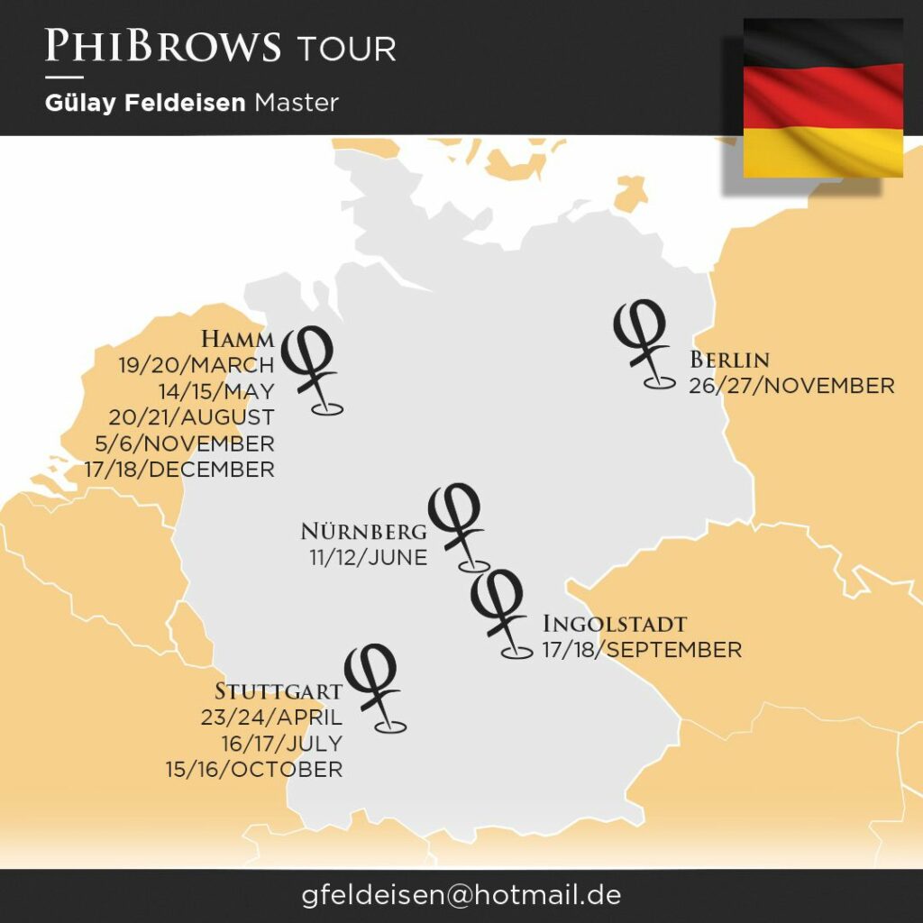 Deutschlandkarte PhiBrows Seminare 2022